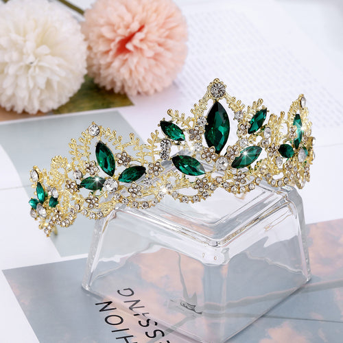 Ladies Glamorous Tiara with Sparkling Crystal Decorations Bowlift