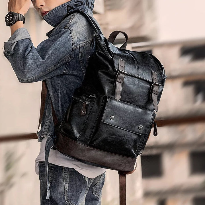 Durable and Elegant Backpack Made of High-Quality Faux Leather Bowlift