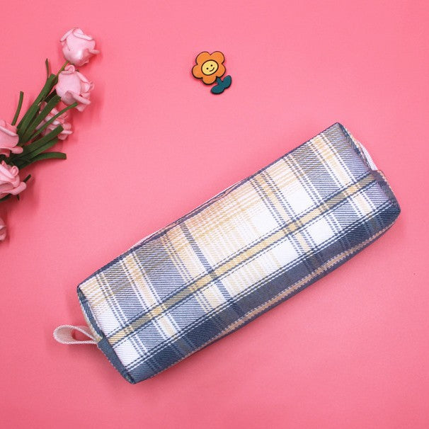 Textured Plaid Pencil Case Bowlift