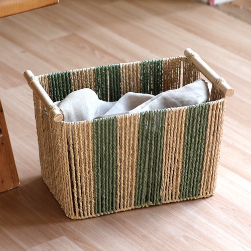 Handcrafted storage basket with natural fiber Bowlift