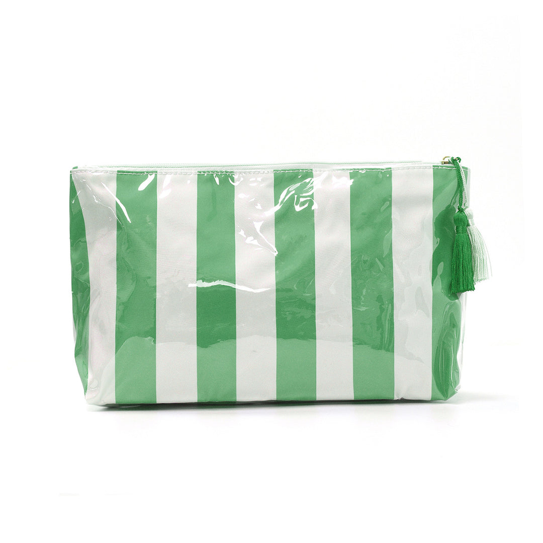 Cosmetic pouch with practical zipper and colorful checkered pattern Bowlift
