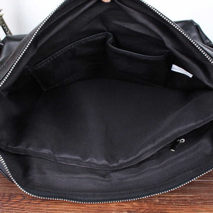 Elegant and Multifunctional Leather Briefcase Bowlift