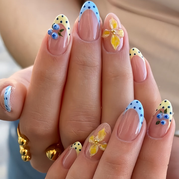 Decorative Floral Nail Art Tips Bowlift
