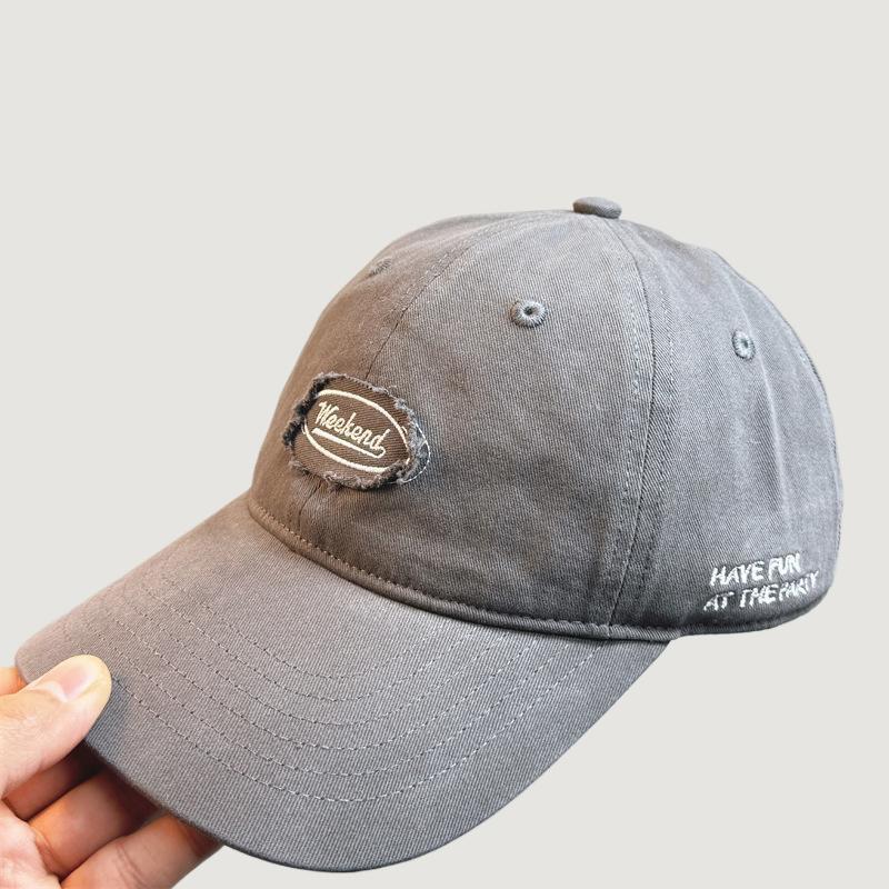 Men's Casual Distressed Embroidered Baseball Cap Bowlift