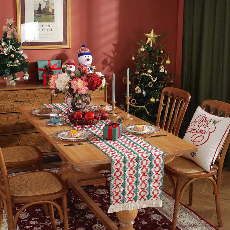 Festive Geometric Table Runner