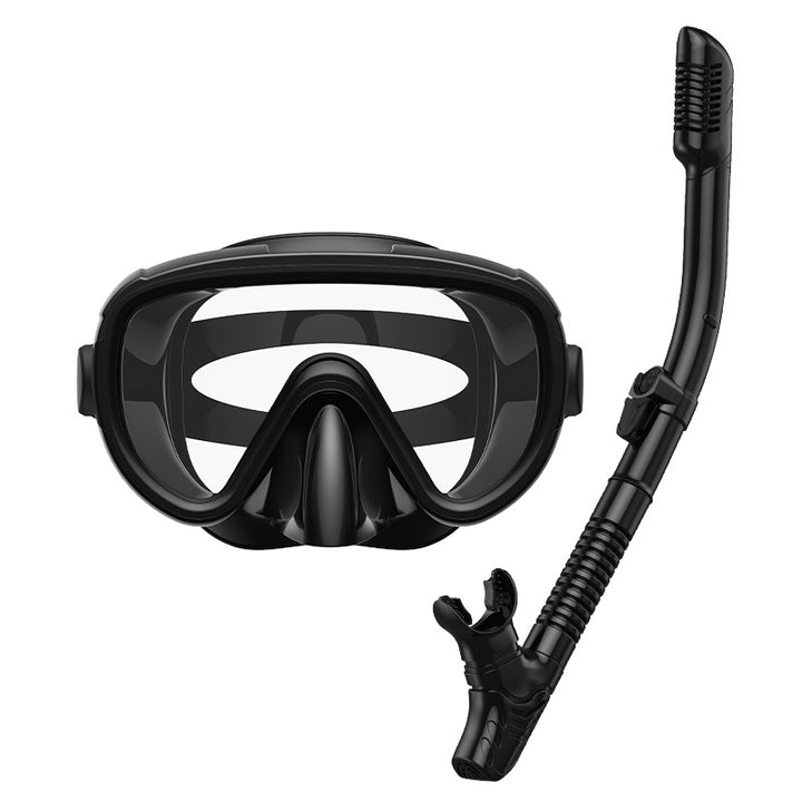 Premium dive mask with anti-fog function and flexible breathing tube Bowlift