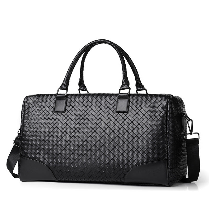 Woven Leather Travel Duffel Bowlift