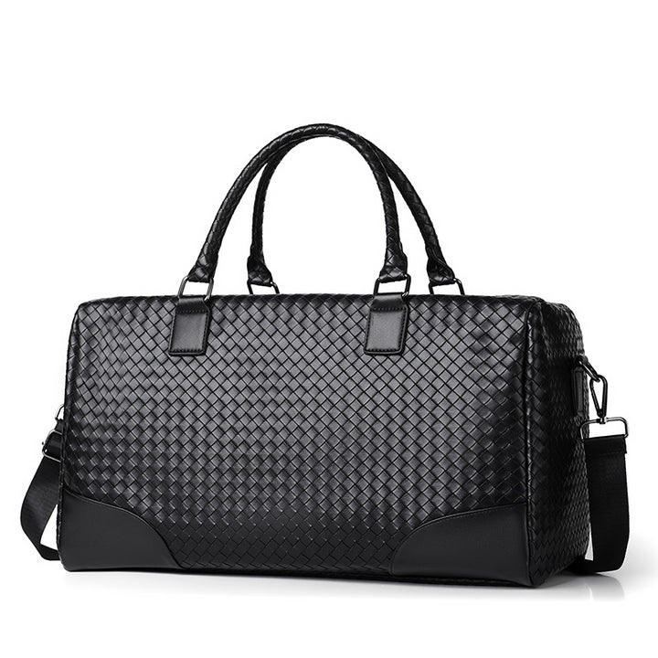 Woven Leather Travel Duffel Bowlift
