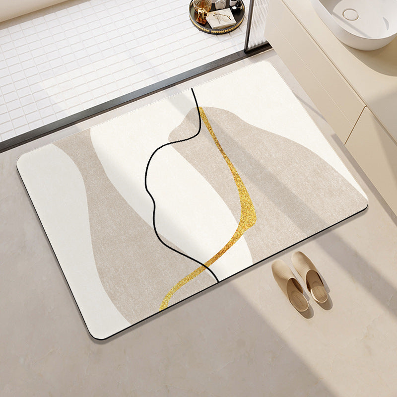 Artistic Cat-Themed Bath Mat Bowlift