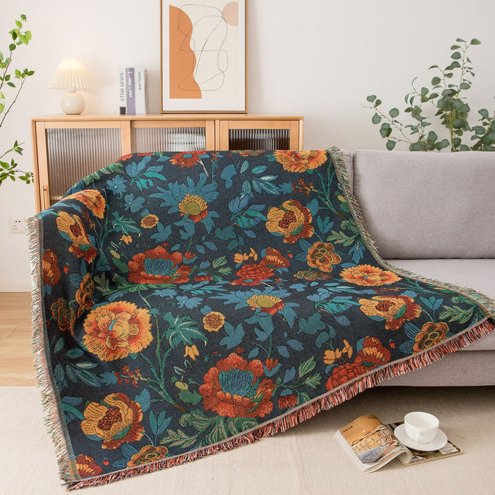 Home Decor Floral Throw