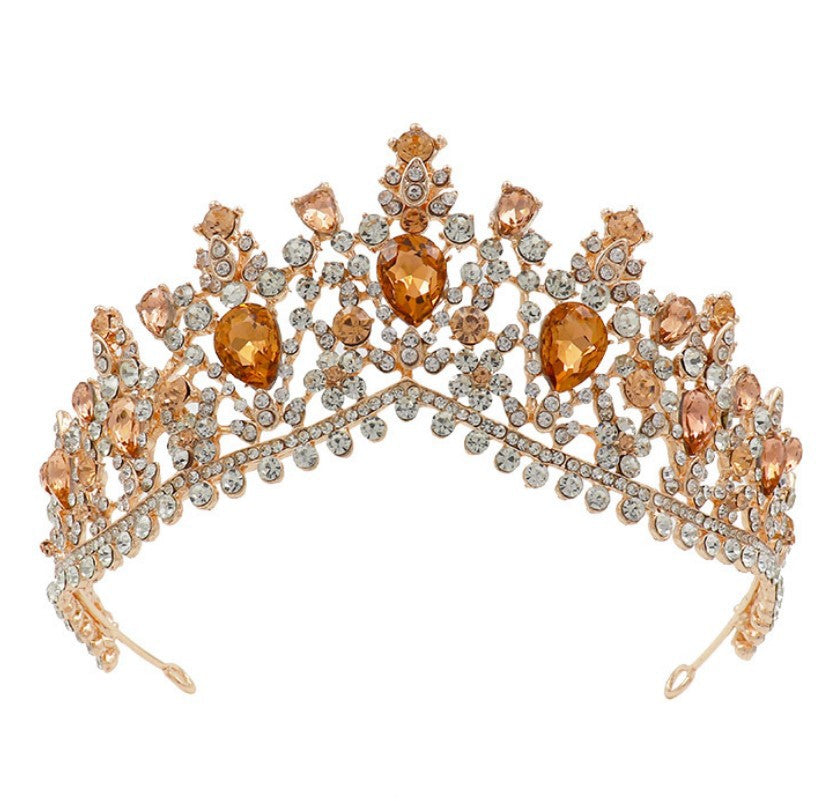 Women's Glamorous Tiara with Rhinestone and Crystal Embellishments Bowlift