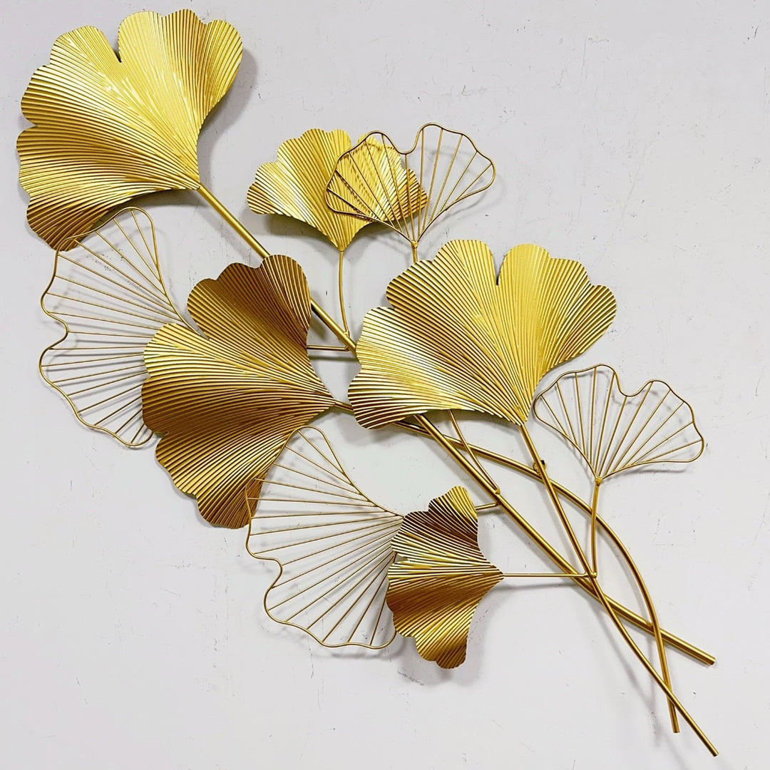 Decorative Metal Ginkgo Wall Sculpture Bowlift