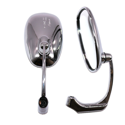 Chrome Plated Adjustable Motorcycle Mirrors Bowlift