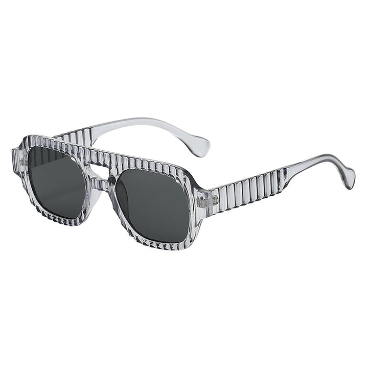 Ladies fashionable sunglasses in futuristic design with textured frame Bowlift