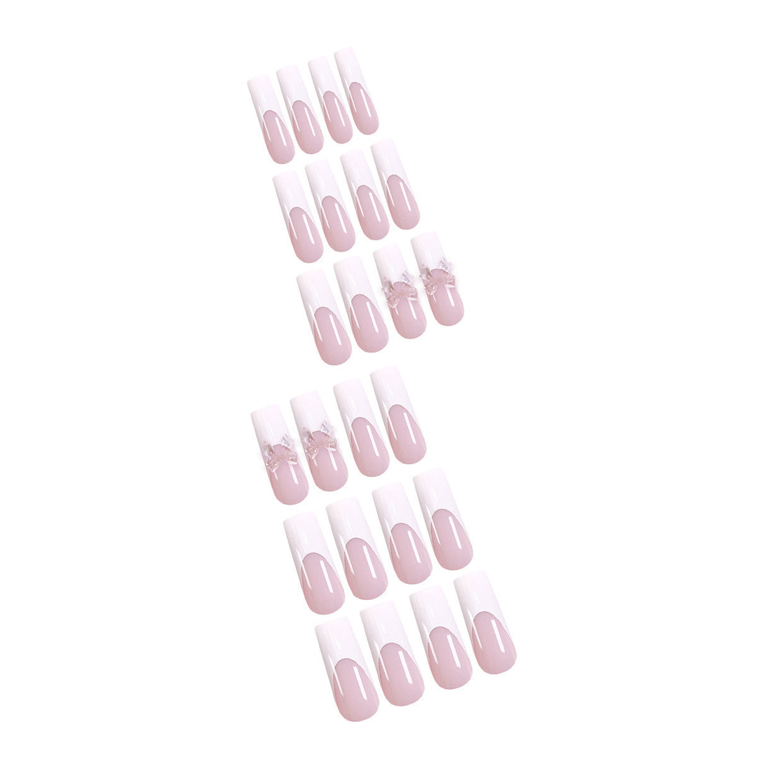 Artificial nails with 3D flower decoration Bowlift