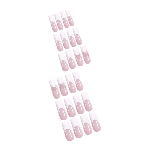 Artificial nails with 3D flower decoration Bowlift