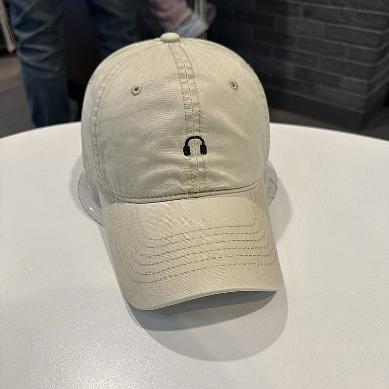 Unisex Cotton Twill Cap with Unique Music Emblem Bowlift