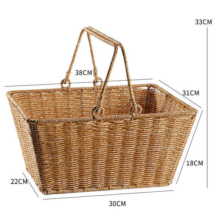 Unisex Handcrafted Basket with Sturdy Handles Bowlift
