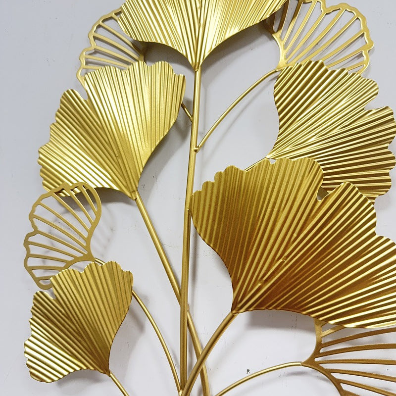 Decorative Metal Ginkgo Wall Sculpture Bowlift