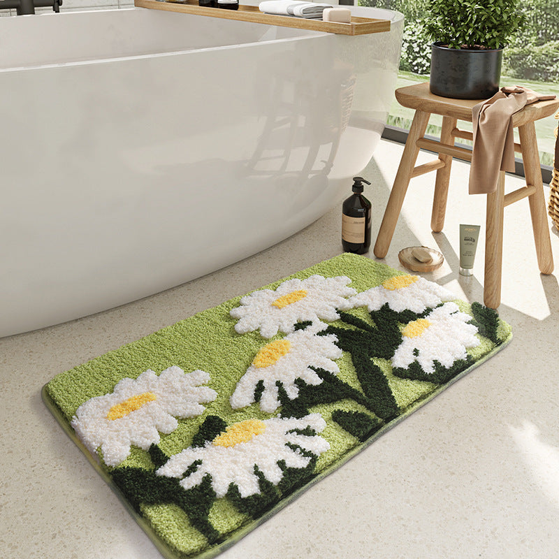 Vintage Floral Bath Mat Bowlift