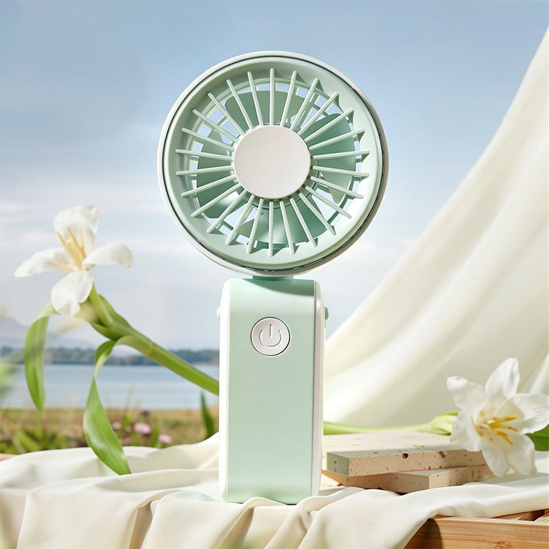 Cooling portable handheld bear-ear mini fan with adjustable tilt USB rechargeable desktop stand Bowlift