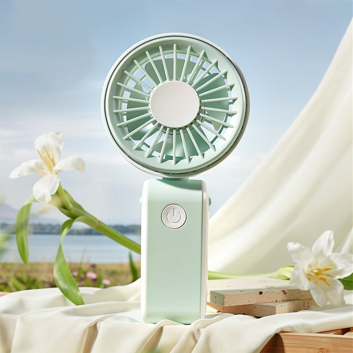 Cooling portable handheld bear-ear mini fan with adjustable tilt USB rechargeable desktop stand Bowlift