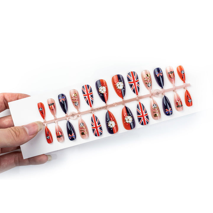 Glamorous Sporty Artificial Nail Set Bowlift