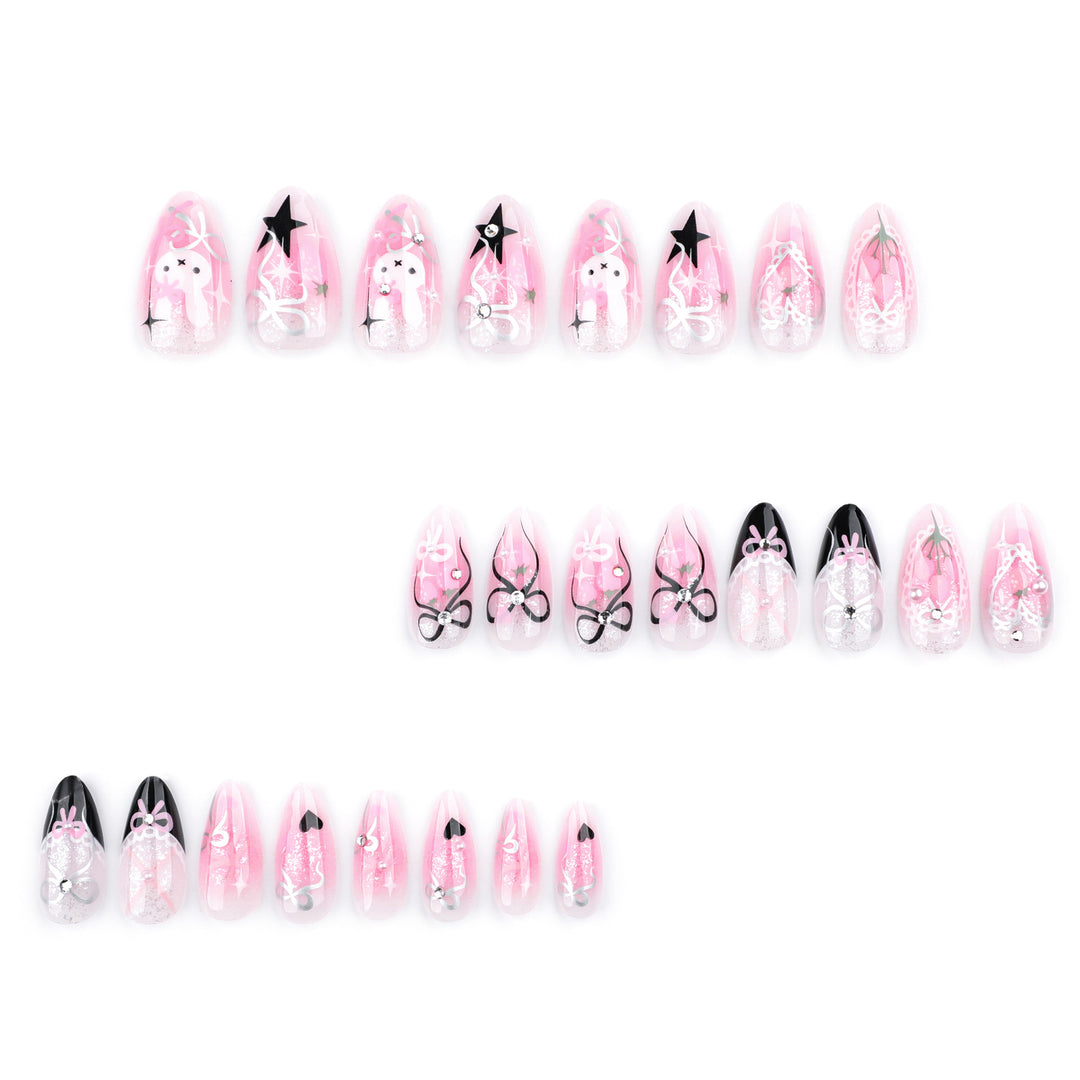 Artificial nails with romantic design Bowlift