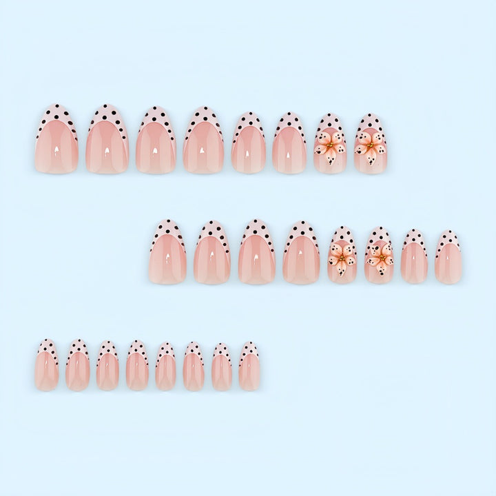 Creative artificial nails with floral design and glamorous accents Bowlift