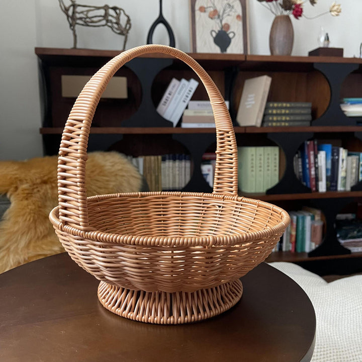 Women's round pasture basket with practical handle Bowlift