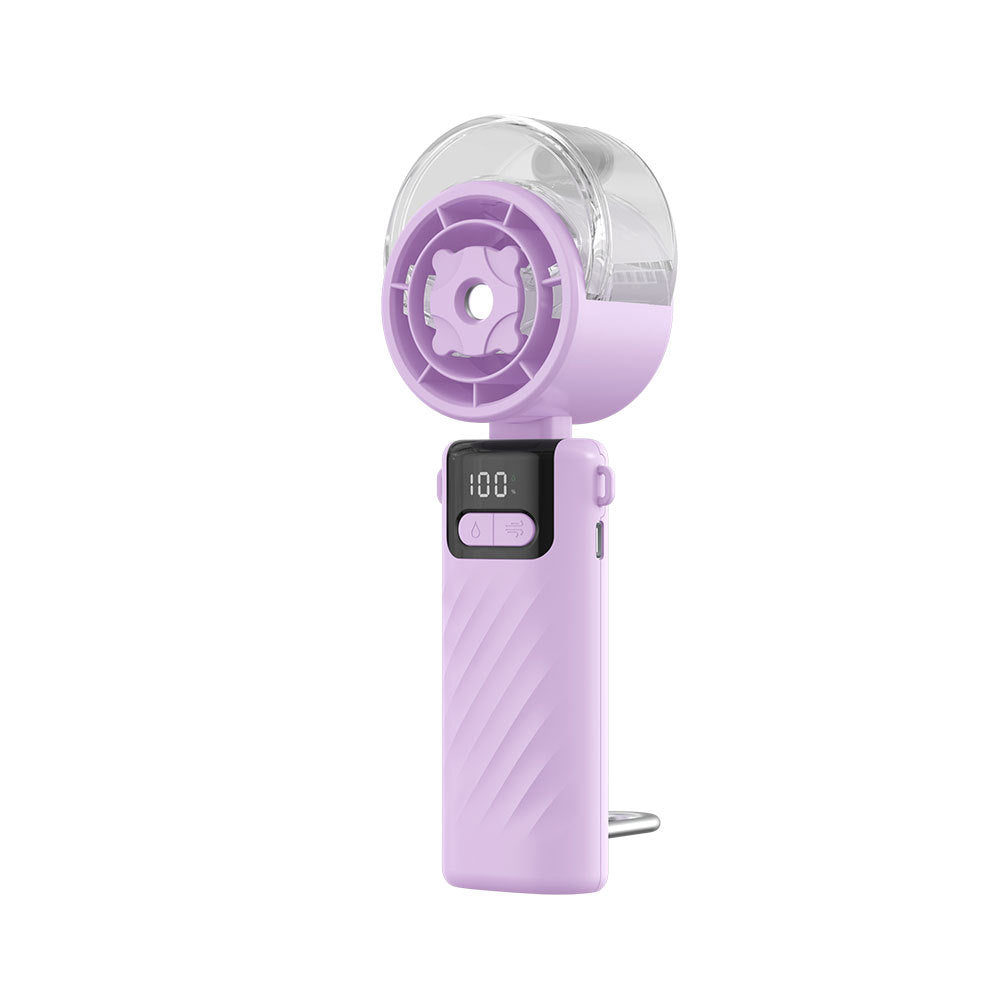 Unisex Rechargeable Adjustable Airflow Handheld Mist Fan Bowlift
