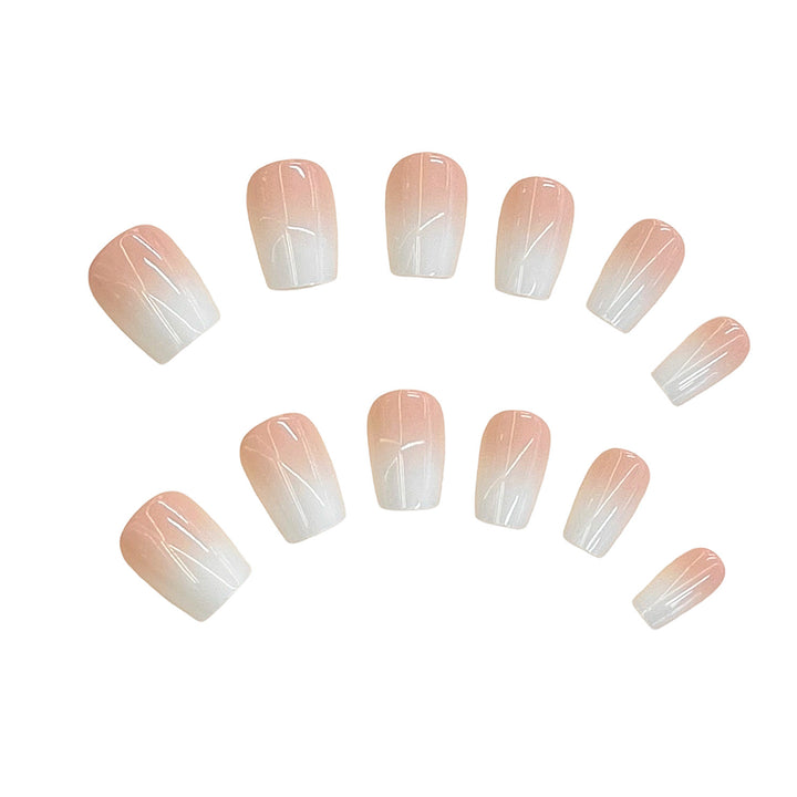 Premium Natural Finish Press-On Nail Set Bowlift