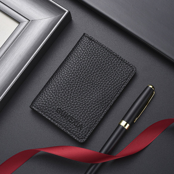 Textured Leather Cardholder Bowlift