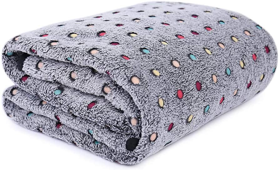 Women's Cozy Plush Blanket with Polka Dot Pattern Bowlift