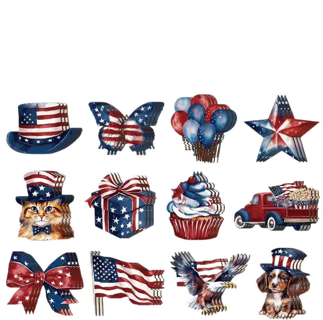 Unisex nan patriotic party hanging decoration and sticker set for celebrations Bowlift