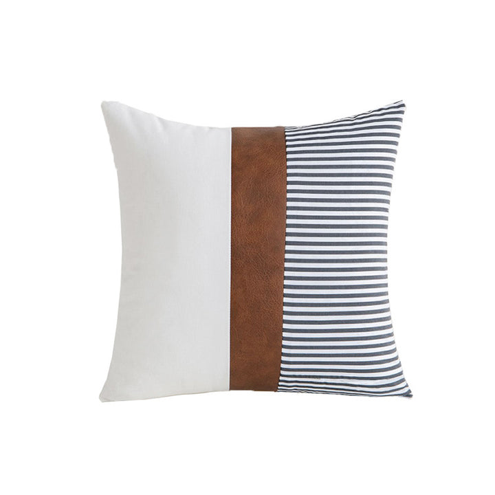 Modern Decorative Leather Accent Pillow