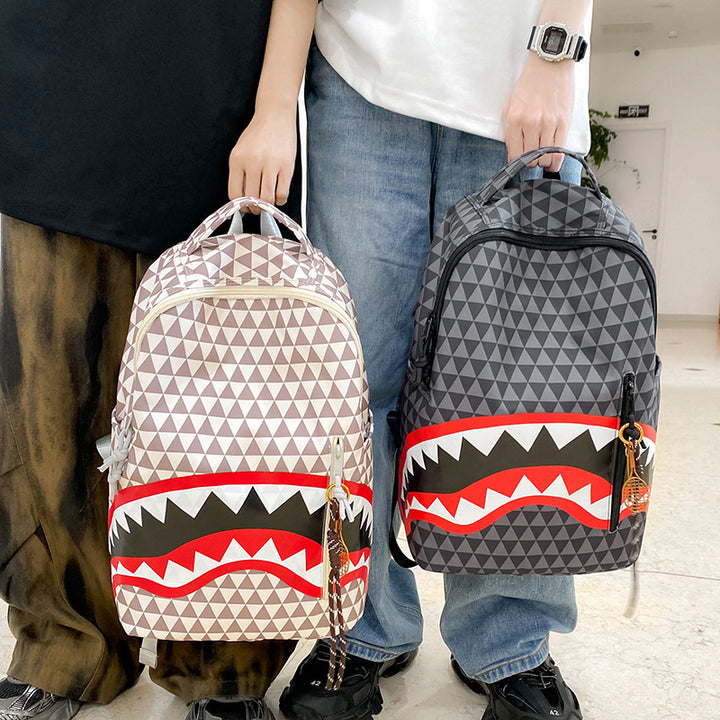Backpack with Unique Shark Motif Bowlift