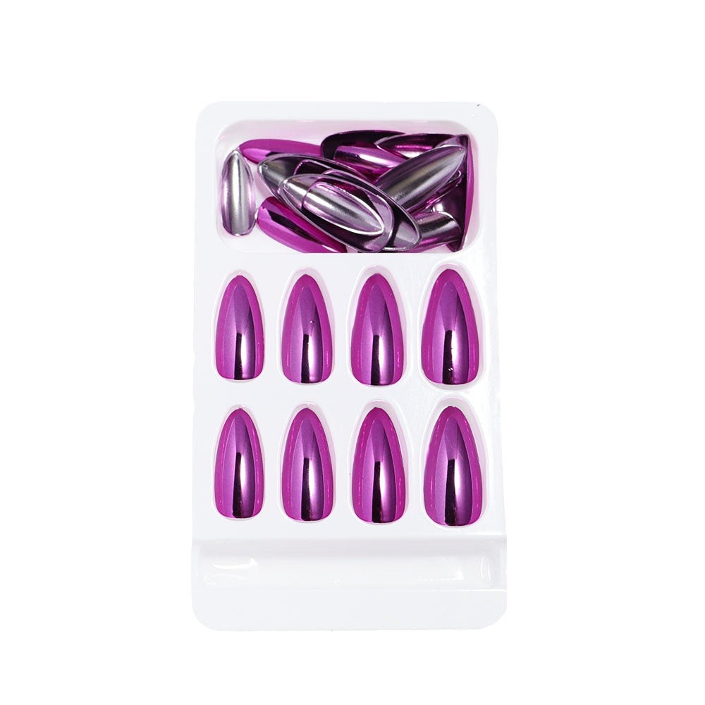 High-Shine Almond-Shaped Press-On Nail Set Bowlift