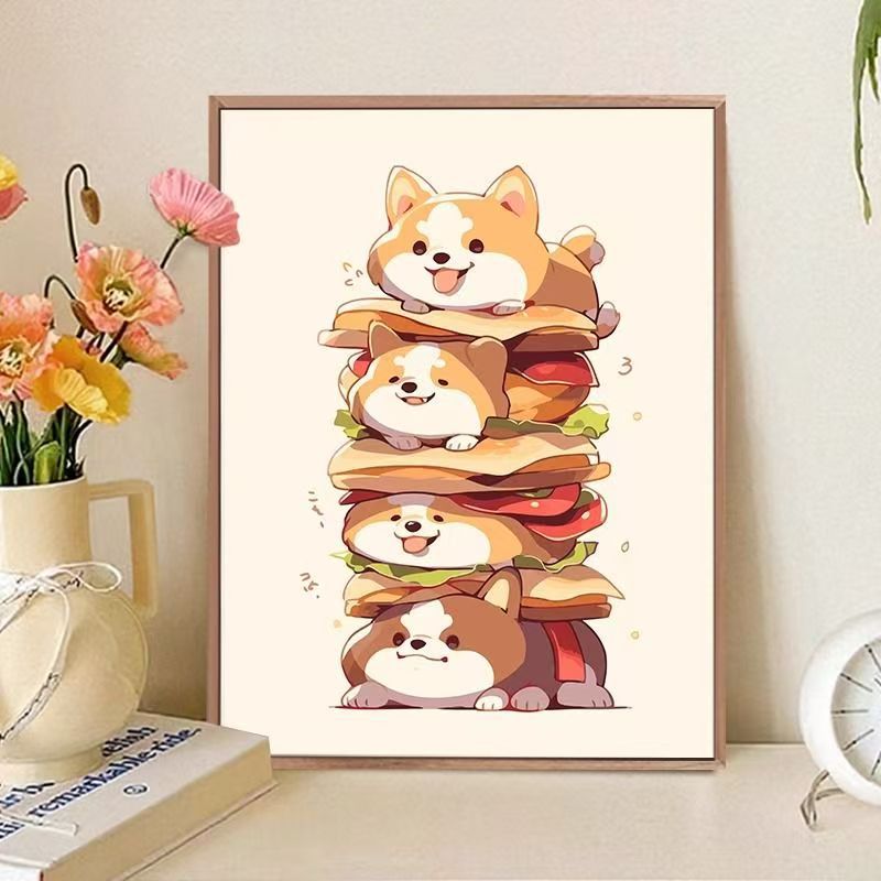Playful Cat-Themed Food Art Print Bowlift