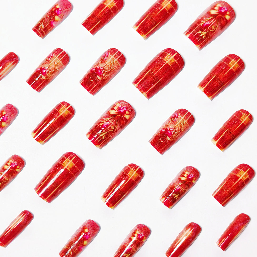 Artistic Floral Nail Art Design Bowlift