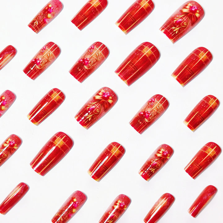 Artistic Floral Nail Art Design Bowlift