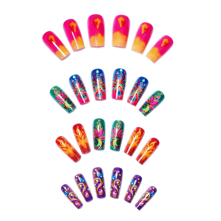 Artificial nails with eccentric ornament design Bowlift