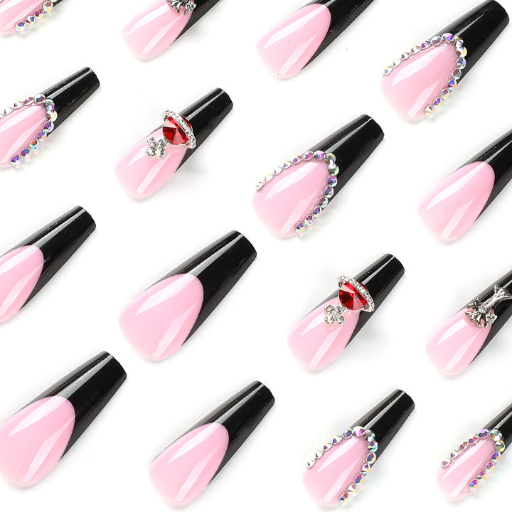 Artful Nail Extensions with Rhinestone and Planet Designs Bowlift