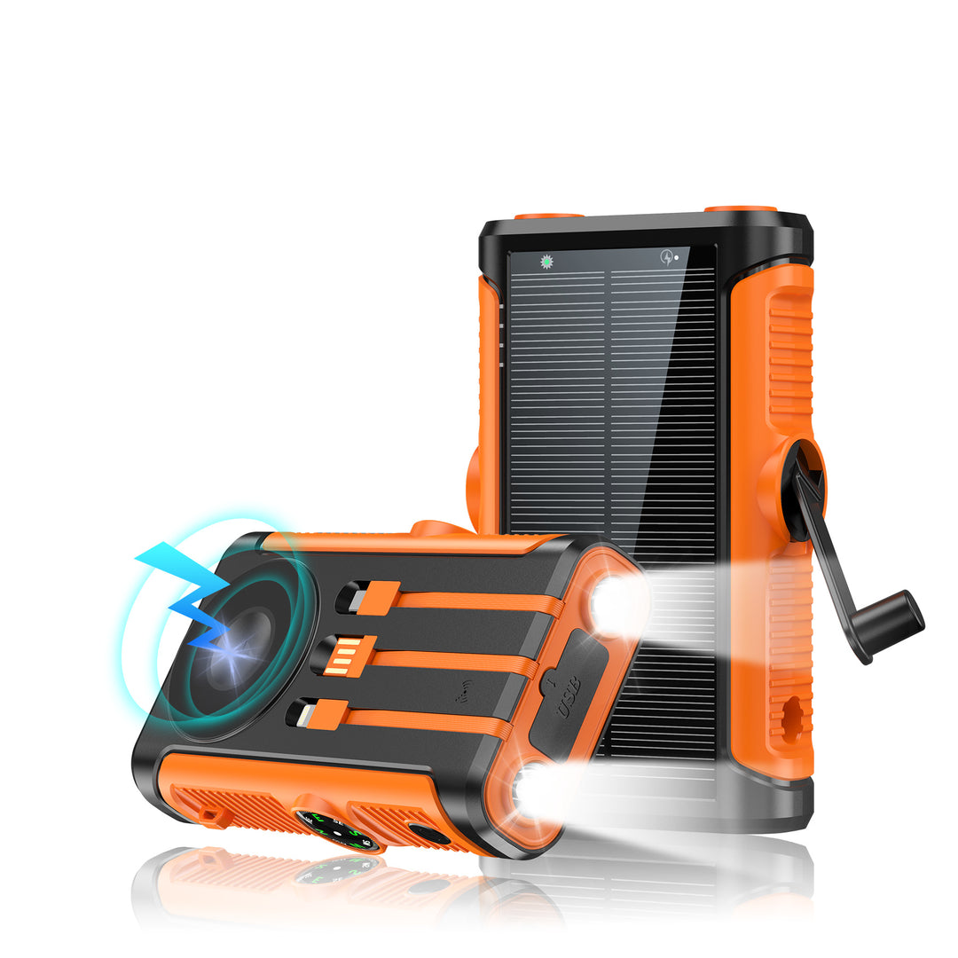 Multifunctional Solar Powerbank with Hand Crank Bowlift