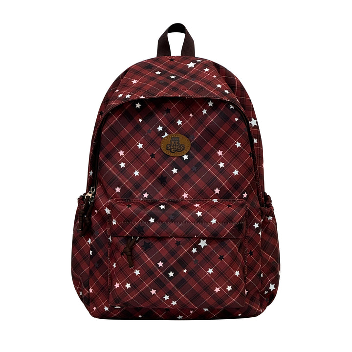 Plaid Patterned Backpack