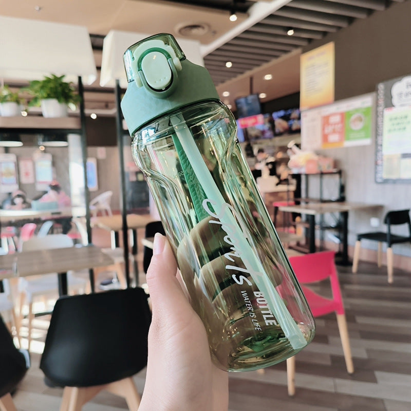 Women’s sporty water bottle with innovative closure Bowlift