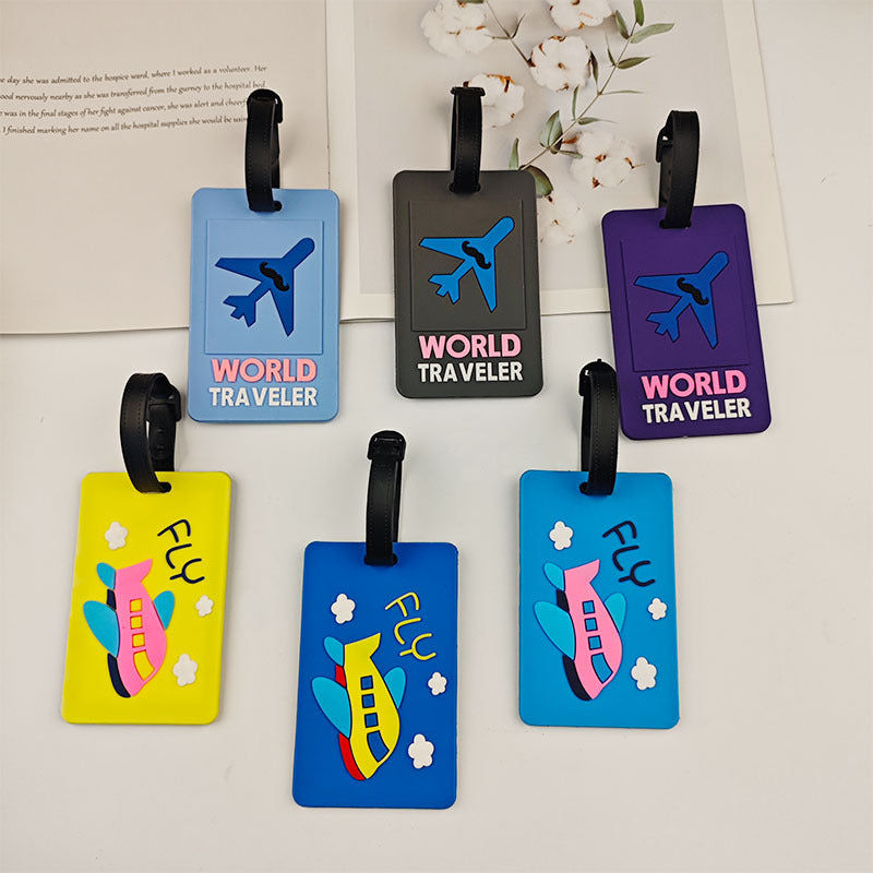 Unisex Travel-Themed Luggage Identifier Bowlift