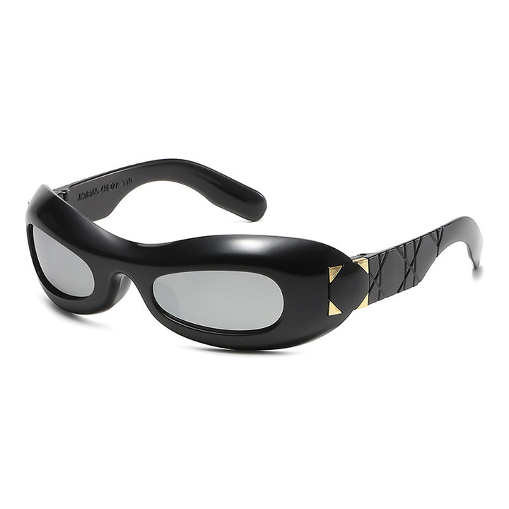Women's futuristic designer sunglasses with innovative Bowlift frame