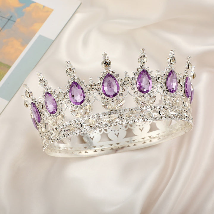 Ladies Luxurious Festive Crown with Shining Gemstones Bowlift