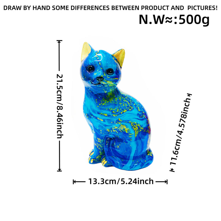 Artistic cat figurine in vibrant design Bowlift
